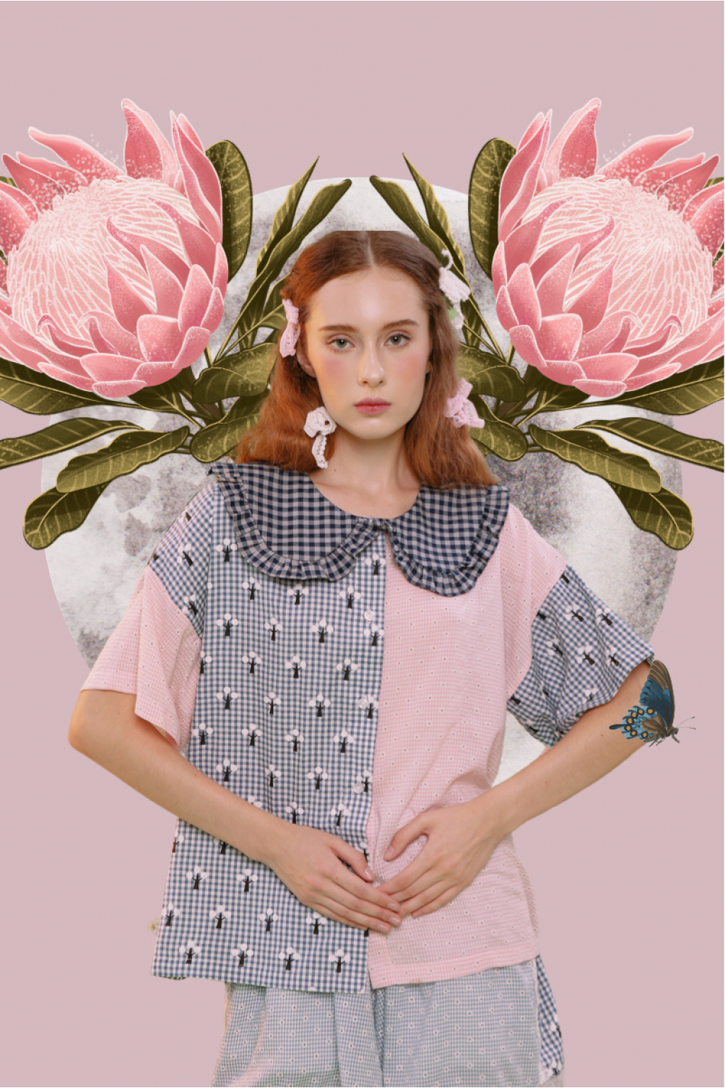 UIRA SHIRT PINK / BLUE CHECKS